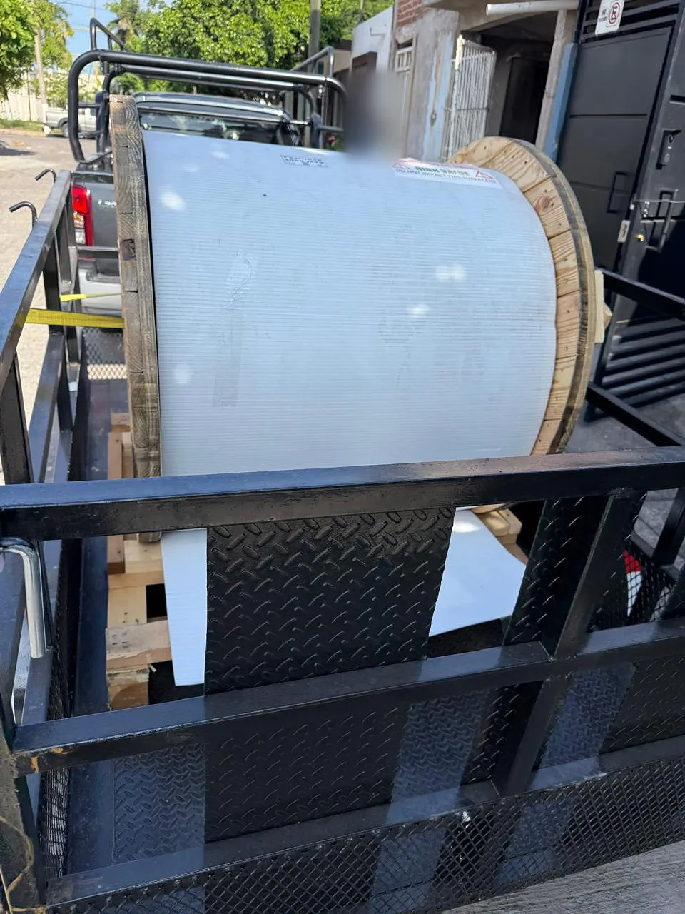 Bobina de cable entregada para proyecto